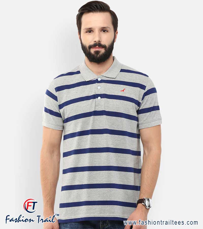 Cotton Collar Striper T-Shirts for Men manufacturers, Suppliers, Distributors, exporters in India Punjab Ludhiana +91-96464-81600, +91-98153-71113 https://www.fashiontrailtees.com